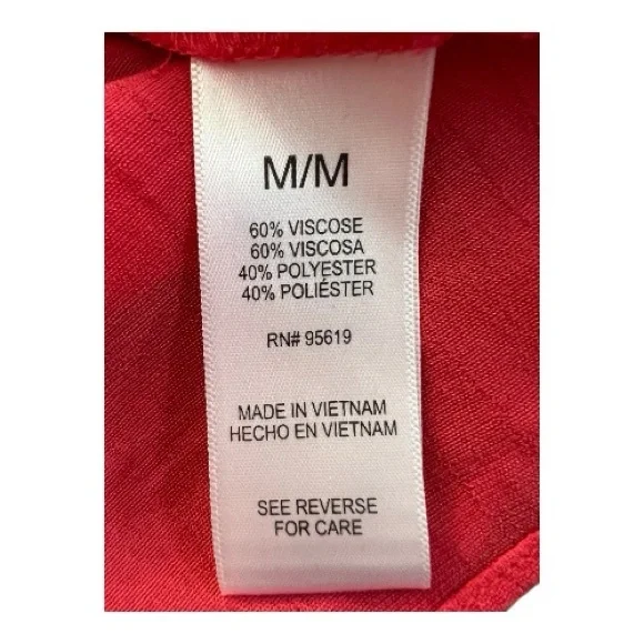 🆕 NWOT Cristina B women’s coral sleeveless high-low layered tunic top | size M - Picture 9 of 10